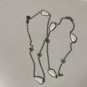 Kendra Scott Elegant Silver and White Necklace